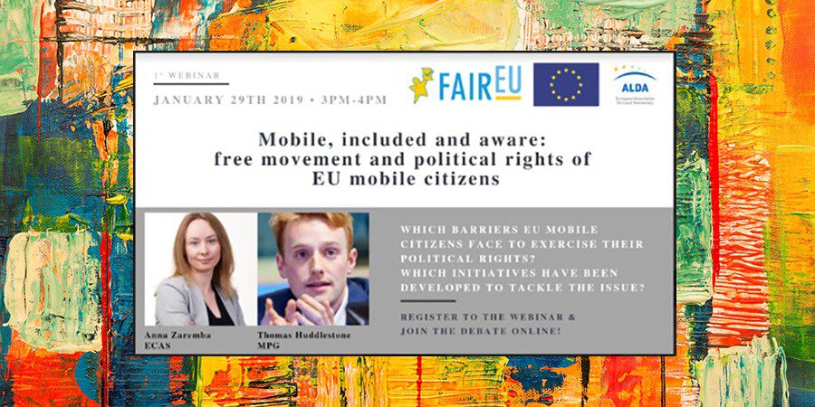 Webinar on helping EU mobile citizens exercise their political rights